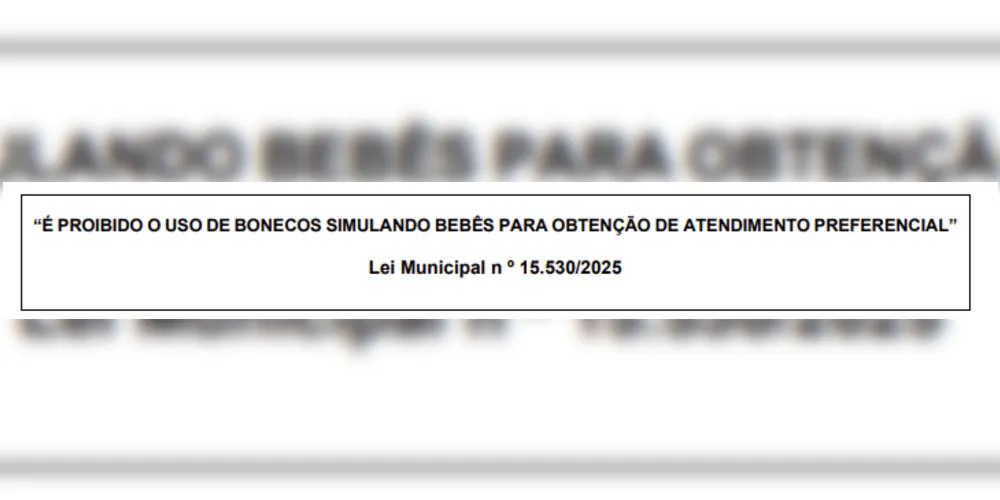 Aviso presente no texto da lei municipal