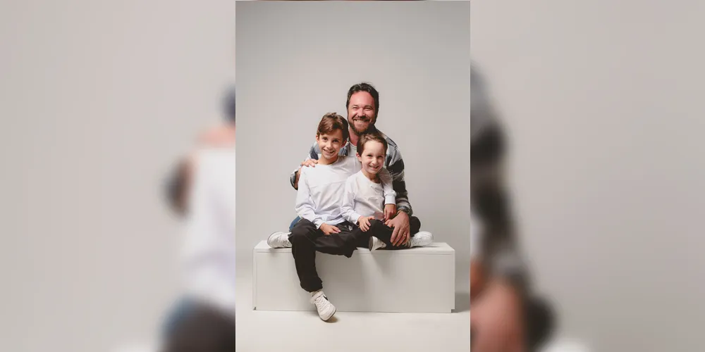 Bruno Gorte e seus filhos Benício Baieta Gorte e Manoel Baieta Gorte