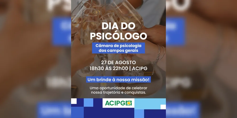 Imagem ilustrativa da imagem Acipg promove coquetel em homenagem ao Dia do Psicólogo nesta quarta