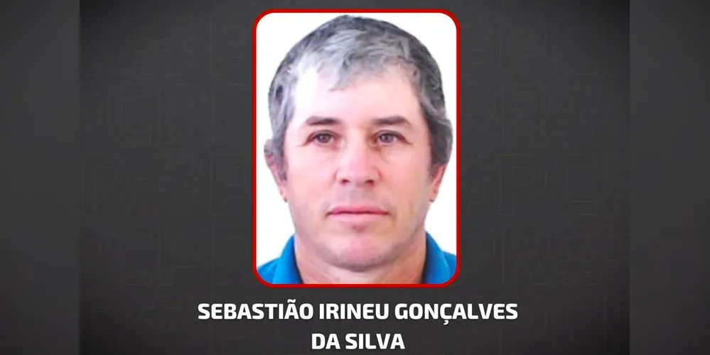 Sebastião Irineu Gonçalves da Silva é procurado pelas autoridades