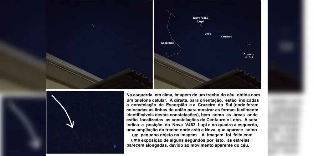 Imagem ilustrativa da imagem Astrônomos amadores observam estrela 'Nova' no céu de PG