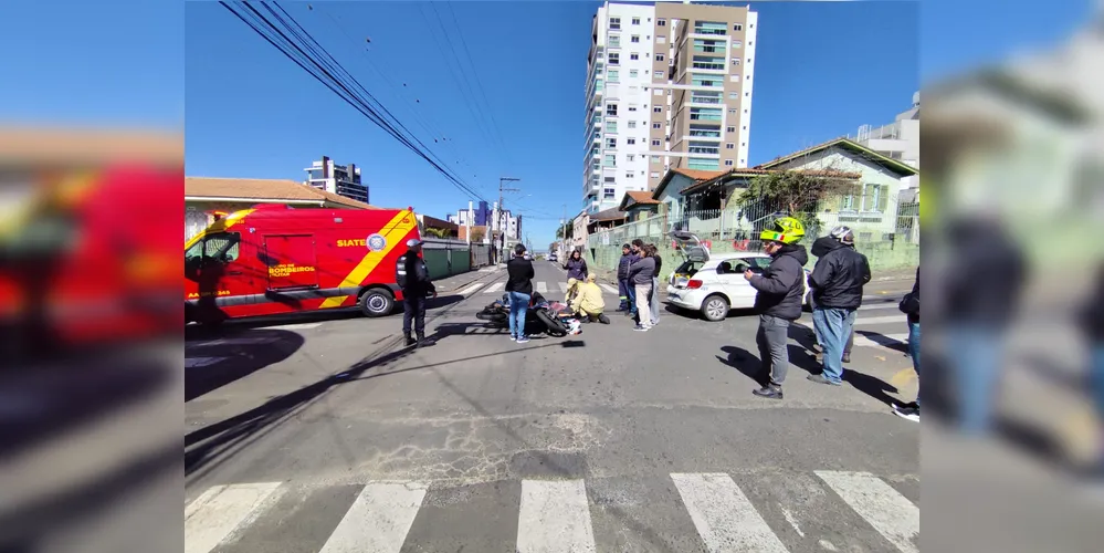 A batida ocorreu no Centro de Ponta Grossa