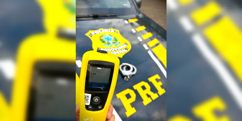 Teste do bafômetro acusou ingestão de bebida alcoólica