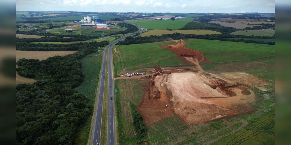 A nova fábrica da Nissin Foods, que investiu mais de R$ 1 bilhão para a construção, ficará na PR-151, entre Ponta Grossa e Carambeí