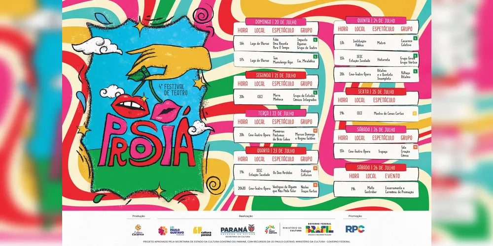 Confira a programação Festival de Teatro Prosiá