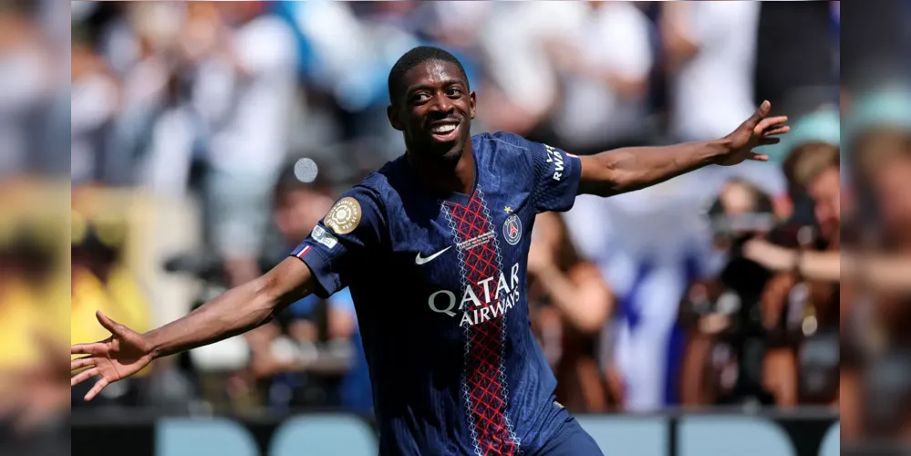 Dembélé entrou como titular, roubou a bola de Rüdiger e marcou o segundo gol