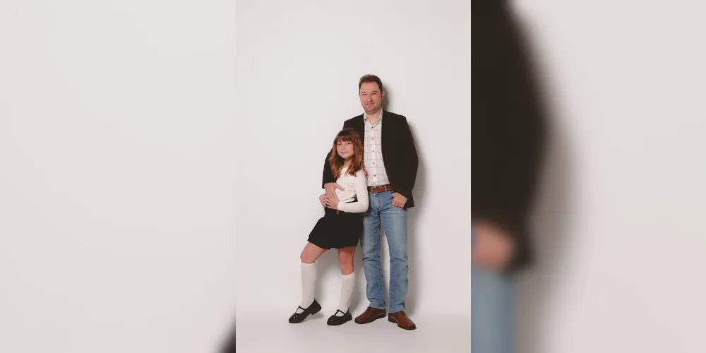 Renato de Brito Schaffka e sua filha Beatriz Los Schaffka