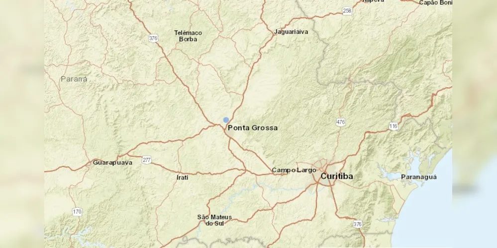 Local exato da detonação em Ponta Grossa
