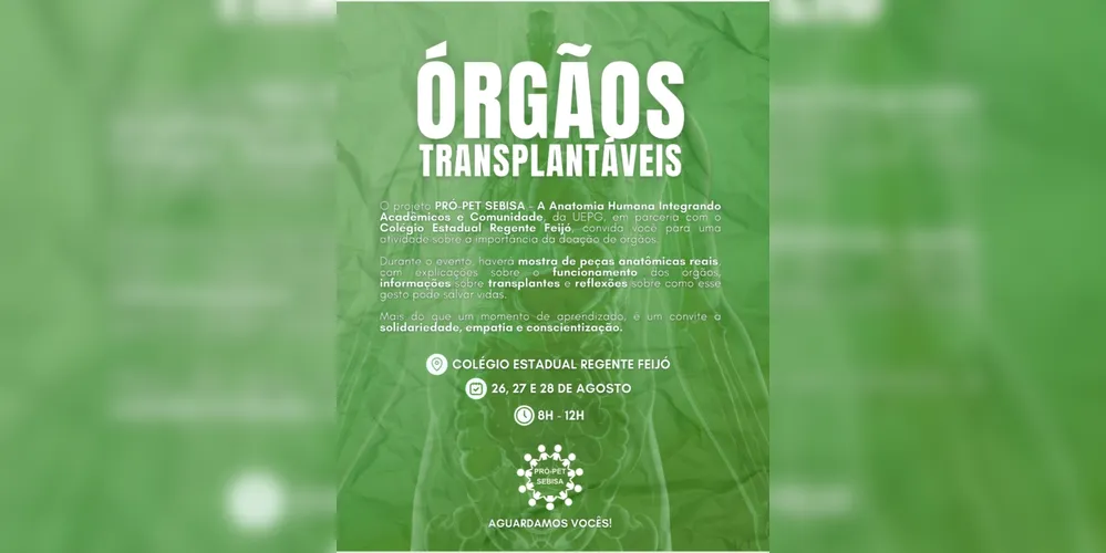 Imagem ilustrativa da imagem UEPG e Regente Feijó realizam atividade sobre doação de órgãos