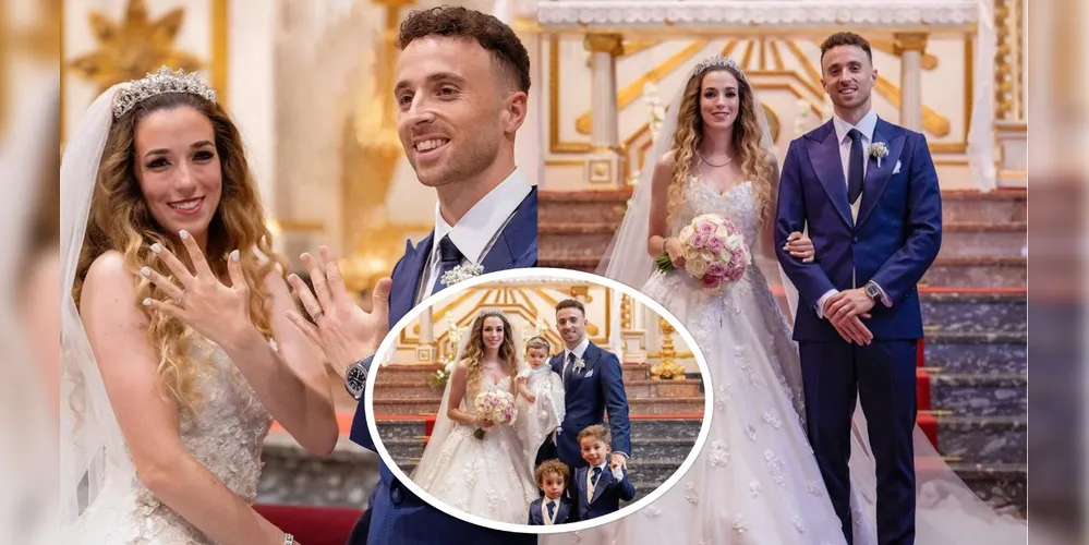 Diogo ao lado da esposa, Rute Cardoso