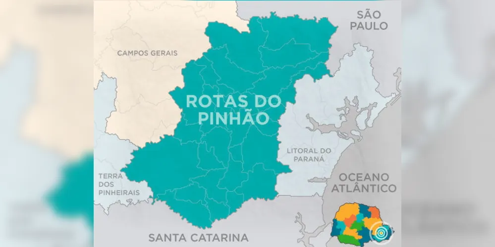 O território abrange 15 municípios do Paraná.