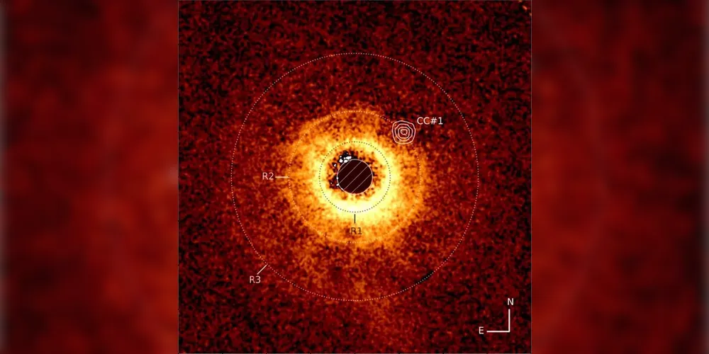 Imagem completa do disco em torno da estrela TWA 7