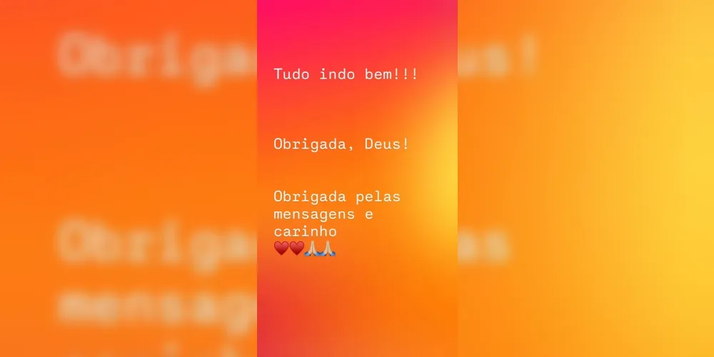 Postagem nas redes sociais de Luciana Cardoso