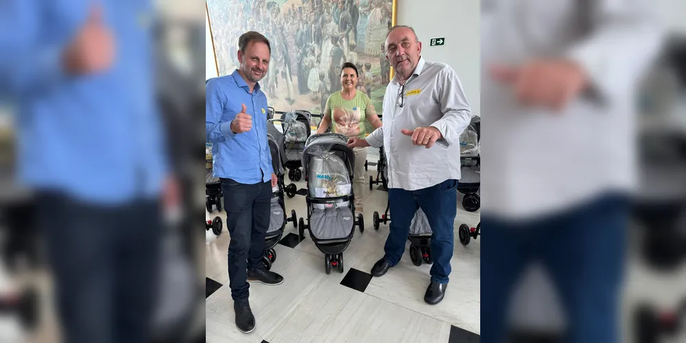 Oziel Neivert (a direita) compareceu ao evento de lançamento do programa