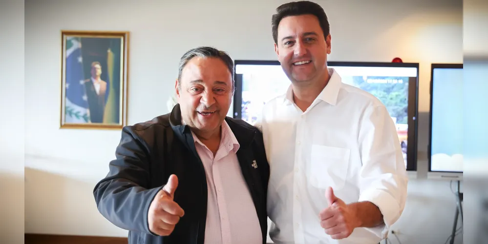 Deputado estadual Hussein Bakri e o governador do Paraná, Ratinho Junior
