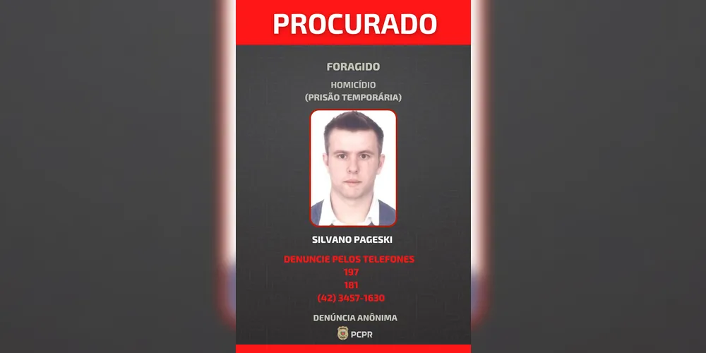 Saiba informações sobre o foragido.