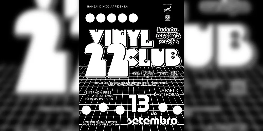 Evento acontece no próximo dia 13 de setembro, a partir das 11h.