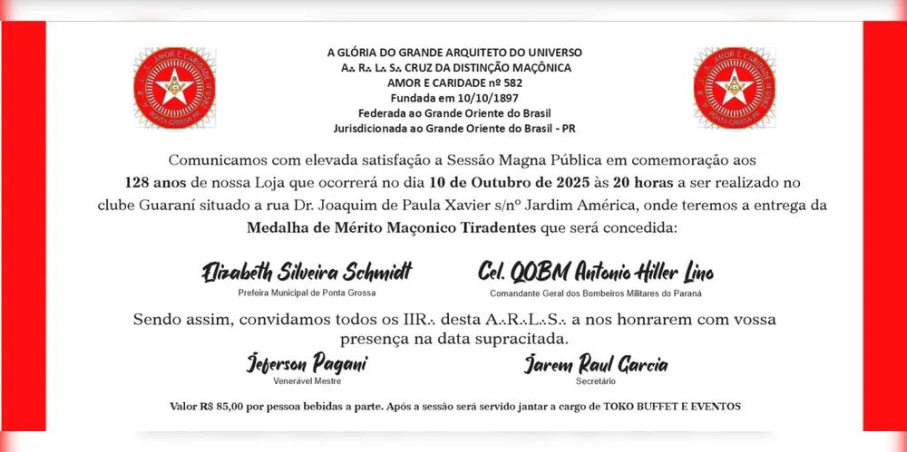 Imagem ilustrativa da imagem Prefeita e comandante dos bombeiros do PR serão homenageados em PG