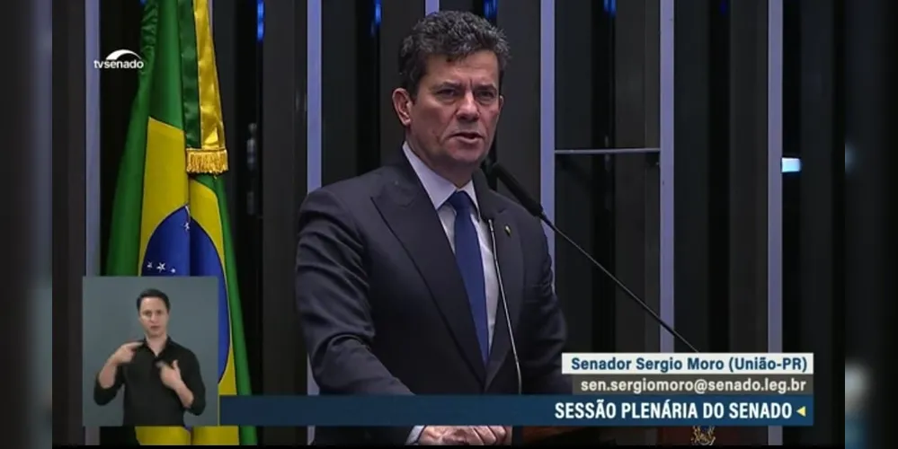 Moro durante sessão na câmara