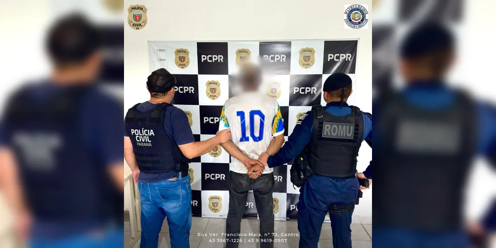 O homem foi encaminhado à Cadeia Pública de Sengés e permanece à disposição da Justiça