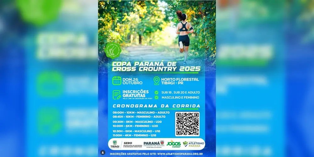 Imagem ilustrativa da imagem Tibagi recebe corrida da Copa Paraná de Cross Country neste domingo