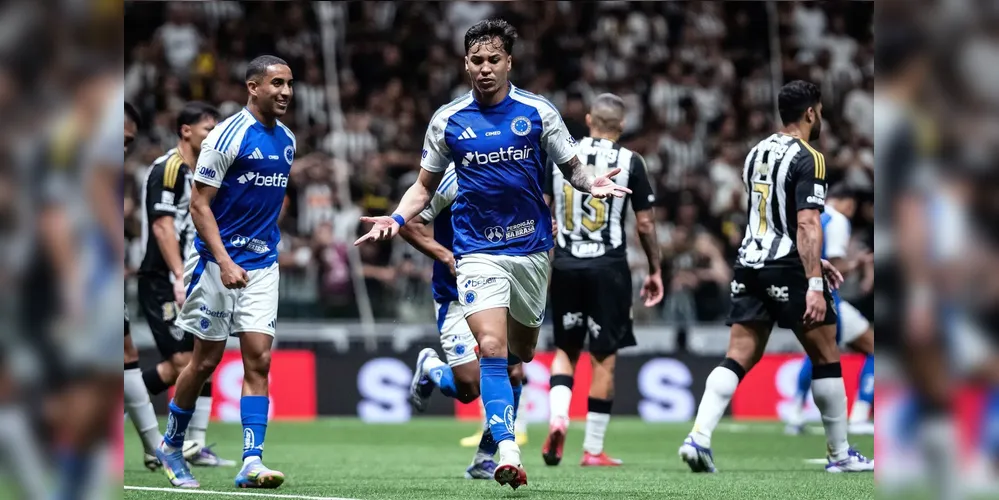 Kaio Jorge comemora seu gol em Atlético-MG x Cruzeiro, pela Copa do Brasil