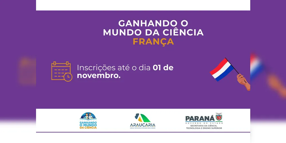 Imagem ilustrativa da imagem Inscrições: Ganhando o Mundo da Ciência França oferece vagas para intercâmbio