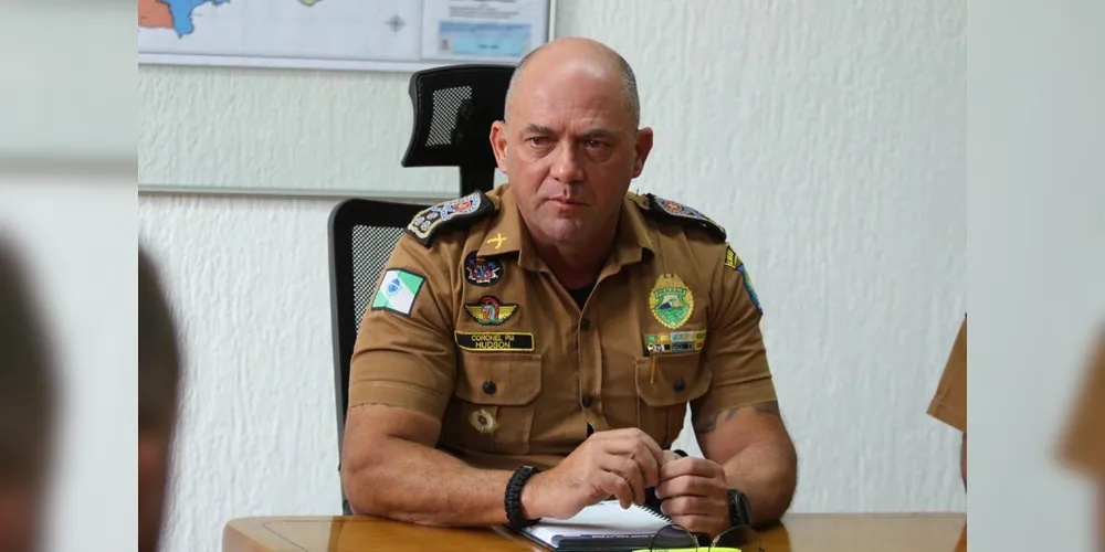 Secretário da Segurança Pública do Paraná, coronel Hudson Leôncio Teixeira.