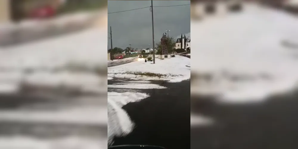 Imagem ilustrativa da imagem Registros mostram como está Ponta Grossa após tempestade de granizo