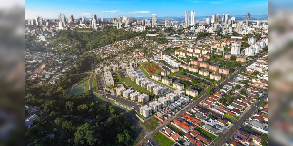 O empreendimento se integra de forma harmônica ao cenário urbano