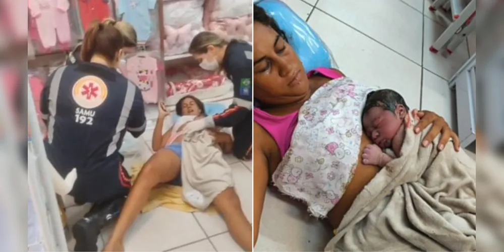 Pábada Regina recebendo atendimento de equipes do SAMU