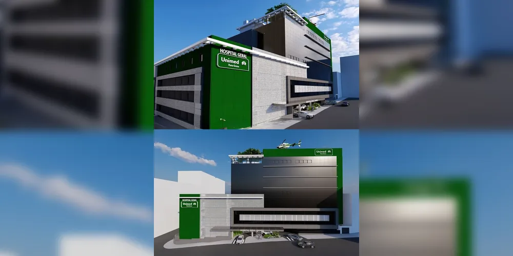 Projeto de como ficará o novo prédio