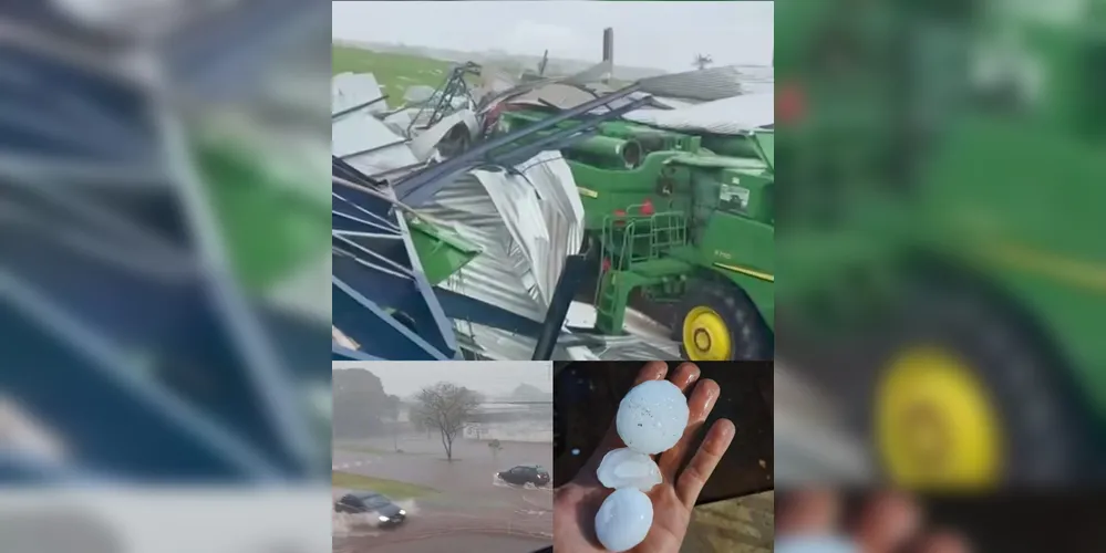 Imagem ilustrativa da imagem Temporal com granizo causa destruição em cidades do Paraná; veja vídeo
