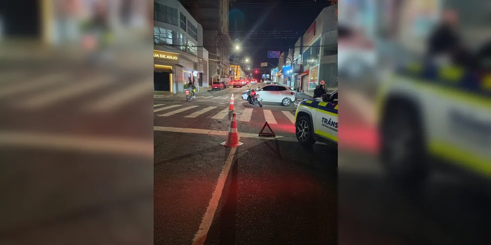 Imagem ilustrativa da imagem Acidente moto e motocicleta é registrado no Centro de Ponta Grossa