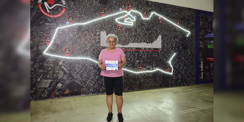 Roseli pegou seu kit da 100ª São Silvestre na tarde dessa segunda-feira (29), em São Paulo