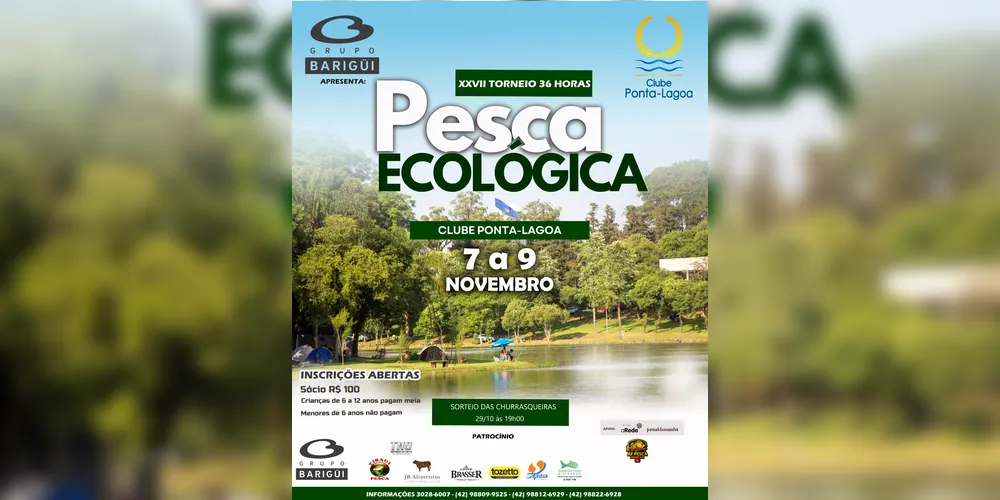 Imagem ilustrativa da imagem Clube Ponta-Lagoa realiza pesca ecológica neste fim de semana em Ponta Grossa