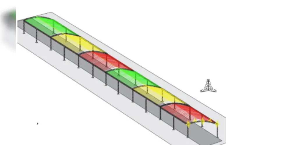 Ilustração do túnel luminoso no edital.