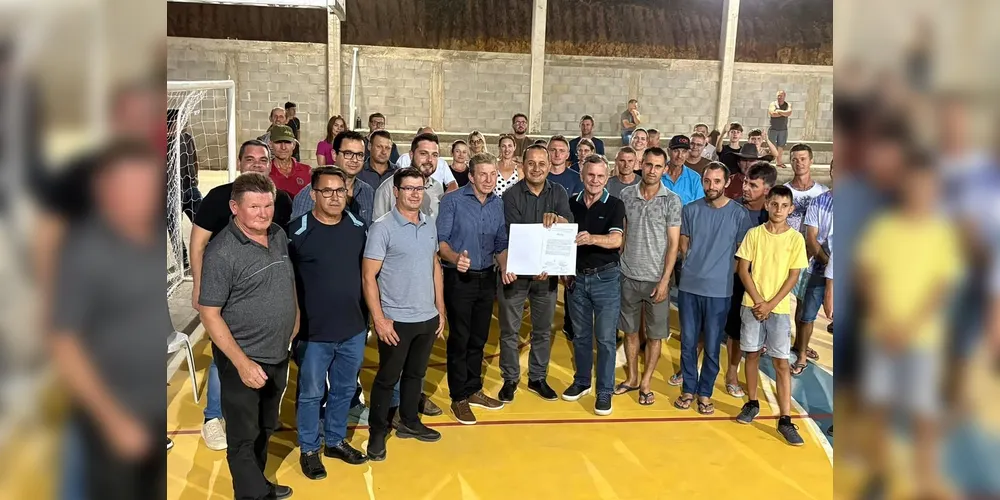 Foi assinada a ordem de serviço para início das obras em Faxinal dos Rodrigues