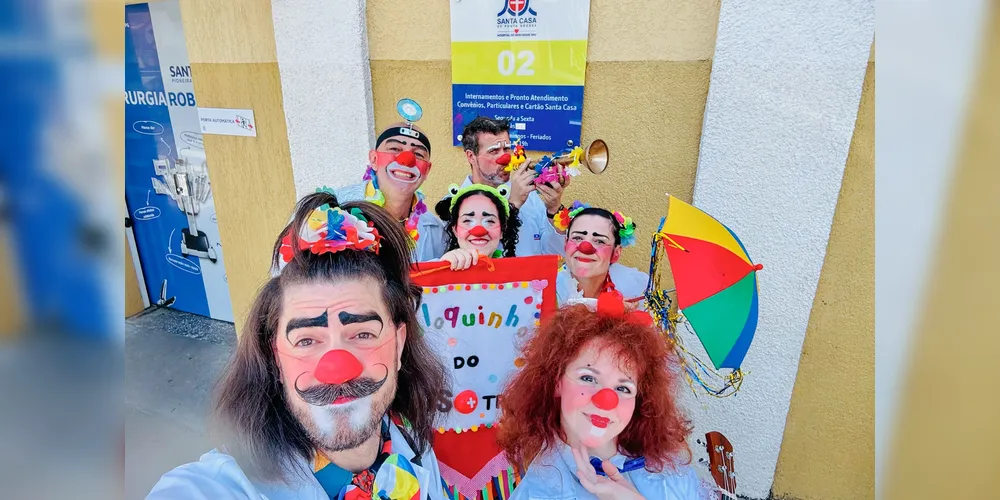 Bloquinho Risotril durante ação em hospitais de Ponta Grossa