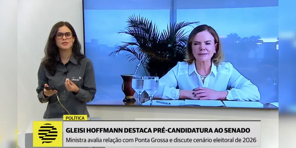 Gleisi Hoffmann (PT) concedeu entrevista ao Grupo aRede nesta quinta-feira (5).