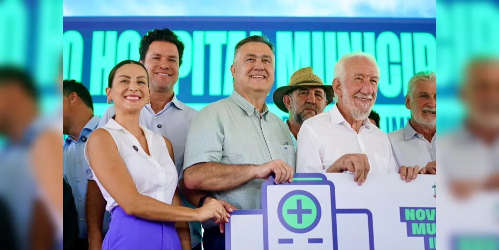 O secretário das Cidades, Guto Silva, participou da solenidade de liberação dos recursos ao lado do governador em exercício, Darci Piana (PSD), e do secretário estadual da Saúde, Beto Preto, e a deputada estadual, Mabel Canto (PP).