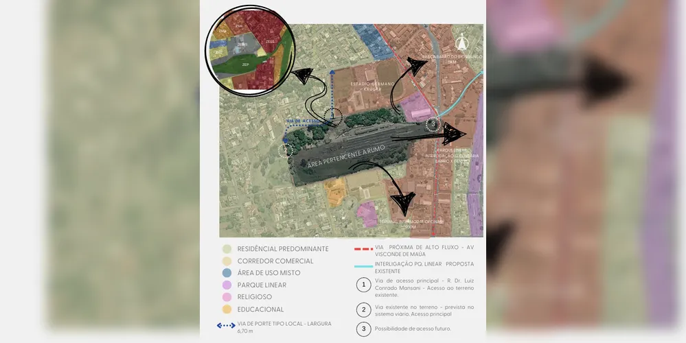 Área onde deverá ser instalado o 'Jardim Botânico' de Ponta Grossa