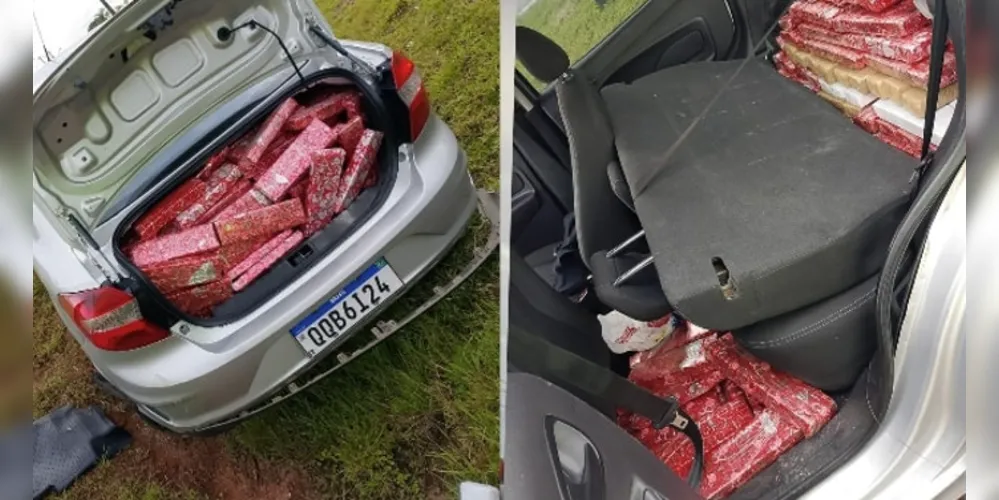 Droga estava no porta-malas e no habitáculo do veículo
