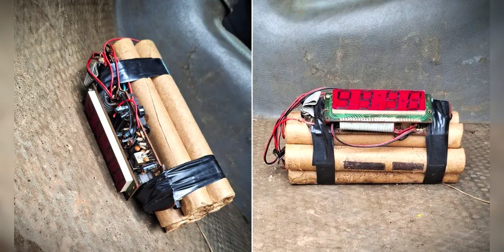 Objeto tem semelhança com uma bomba e foi localizado por trabalhadores