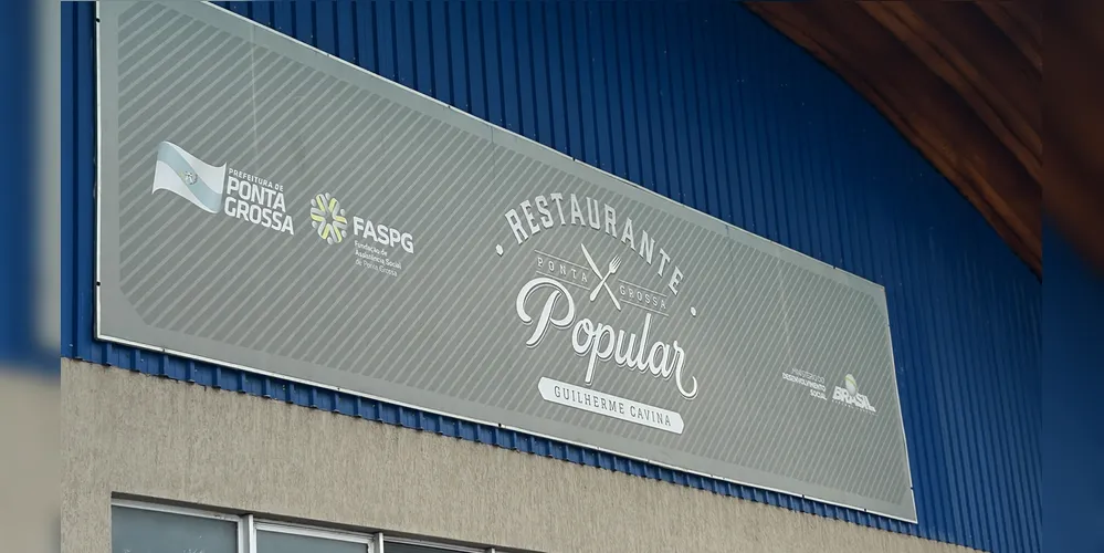 Fachada do Restaurante Popular de Ponta Grossa