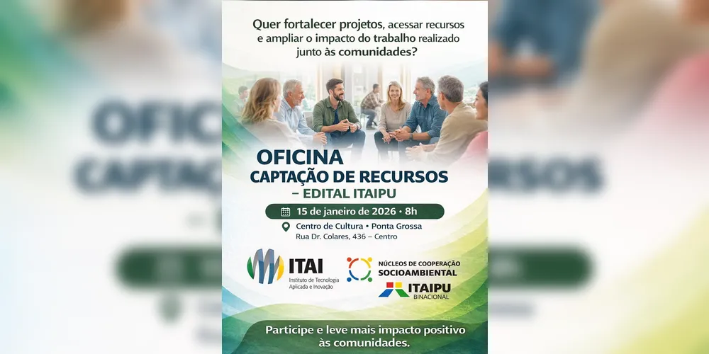 Imagem ilustrativa da imagem Oficina orienta instituições sobre captação de recursos no Edital Itaipu em PG