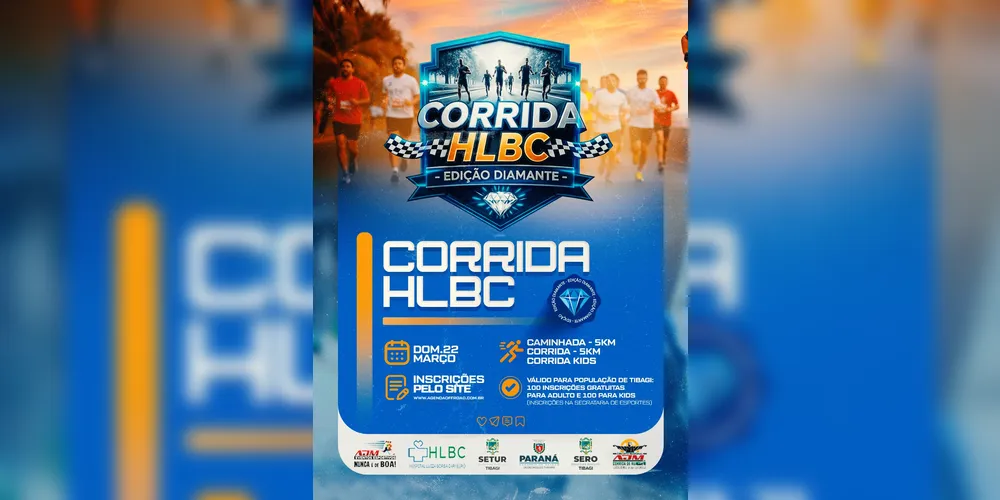 Imagem ilustrativa da imagem Tibagi promove corrida em alusão ao aniversário do Hospital Luiza Borba Carneiro