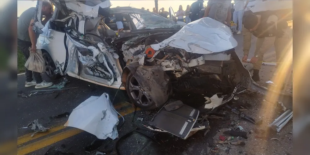 Imagem ilustrativa da imagem Motorista de Ponta Grossa e cachorro sobrevivem a grave acidente em Reserva