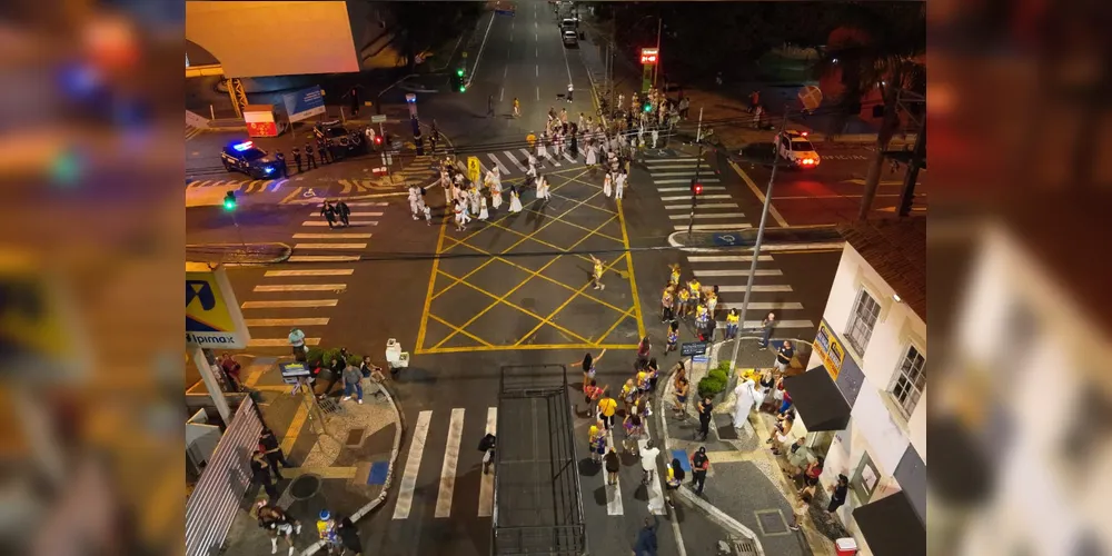 Imagem capturada pelo drone; tecnologia está sendo utilizada no Carnaval