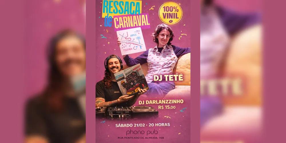 Imagem ilustrativa da imagem Phonopub sedia Baile da Ressaca com setlist 100% em vinil